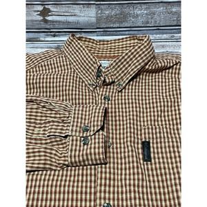 Columbia Men’s Long Sleeve‎ Button Down Brown/Tan/Maroon Size XL